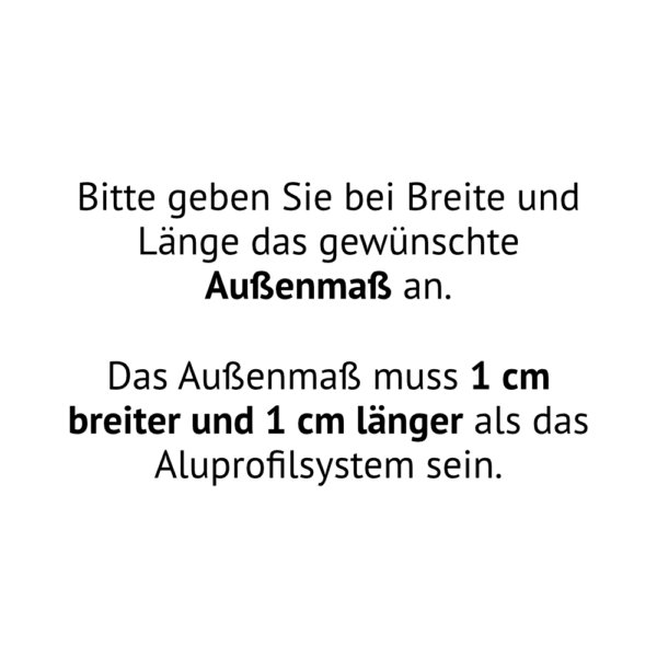 Außenmaß 1 cm