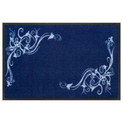 designmatte blau mit Ornamenten