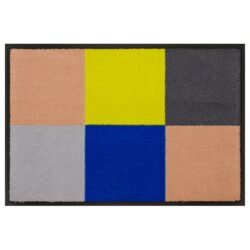 Designmatte Blau-Grün mit Quadraten