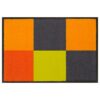Designmatte Rechtecke orange-grau