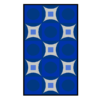 Designmatten Psychedelic blau gross